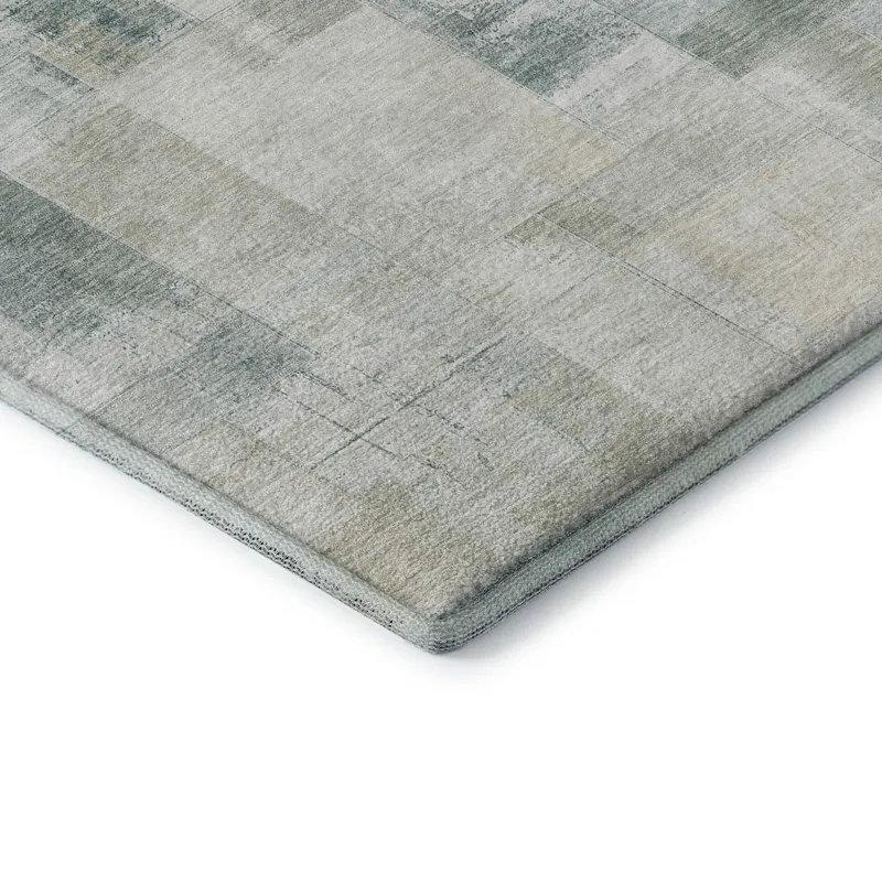 Luxury Washable Indoor/Outdoor Ravenna Seafoam 8\' x 10\' Rug