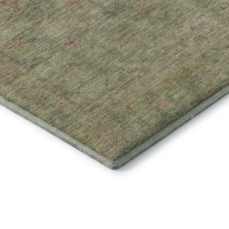 Luxury Washable Indoor/Outdoor Ravenna Aloe 5\' x 7\'6\" Rug