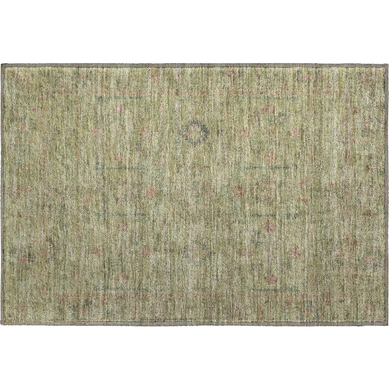 Luxury Washable Indoor/Outdoor Ravenna Aloe 1\'8\" x 2\'6\" Rug