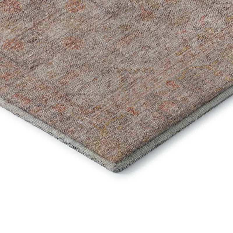 Luxury Washable Indoor/Outdoor Ravenna Coral 2\'3\" x 7\'6\" Runner Rug