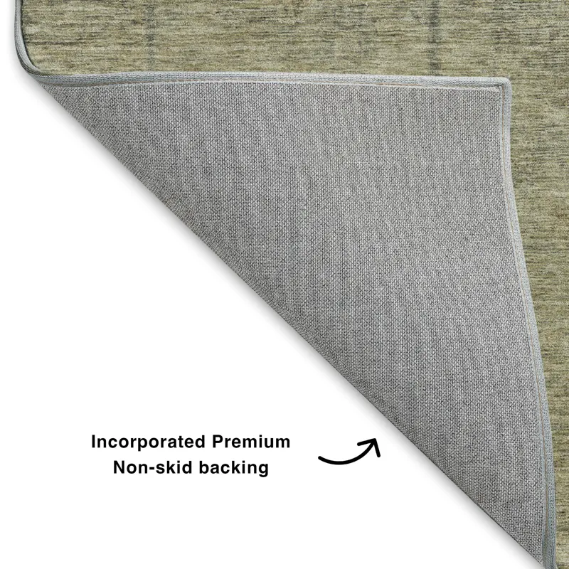 Luxury Washable Indoor/Outdoor Ravenna Khaki 1\'8\" x 2\'6\" Rug
