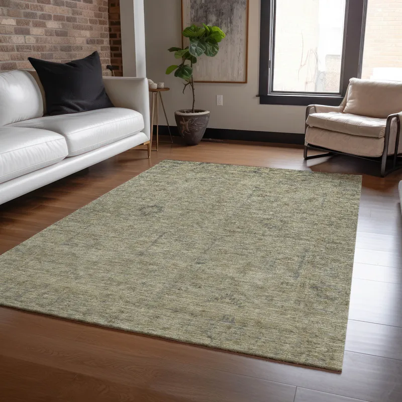 Luxury Washable Indoor/Outdoor Ravenna Khaki 5\' x 7\'6\" Rug