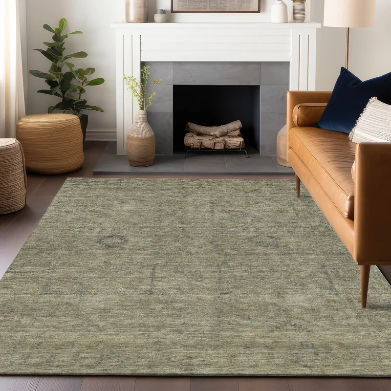 Luxury Washable Indoor/Outdoor Ravenna Khaki 5\' x 7\'6\" Rug
