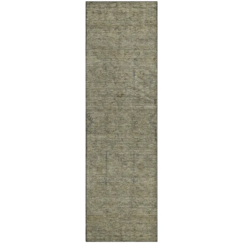 Luxury Washable Indoor/Outdoor Ravenna Khaki 2\'3\" x 7\'6\" Runner Rug