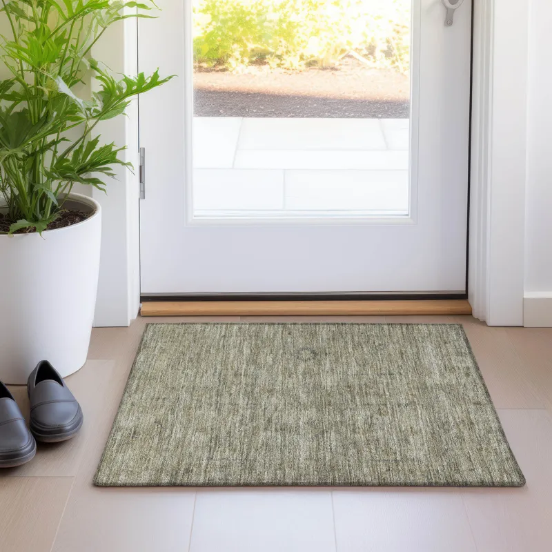Luxury Washable Indoor/Outdoor Ravenna Khaki 1\'8\" x 2\'6\" Rug