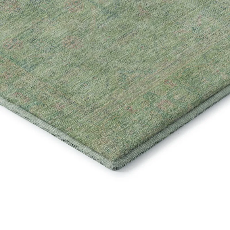 Luxury Washable Indoor/Outdoor Ravenna Seafoam 2\'6\" x 3\'10\" Rug