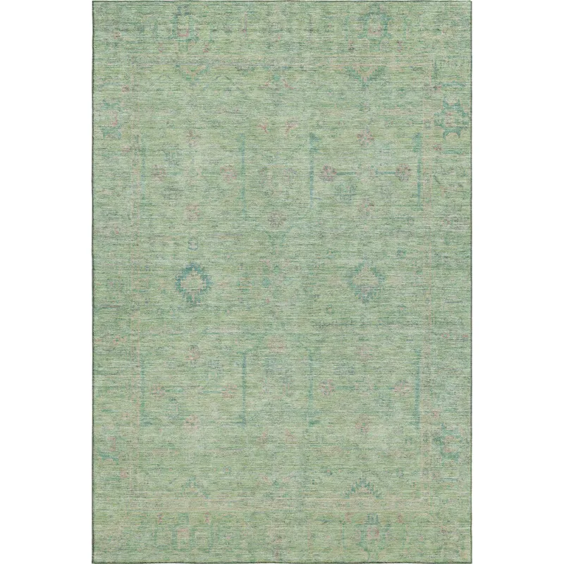 Luxury Washable Indoor/Outdoor Ravenna Seafoam 2\'6\" x 3\'10\" Rug