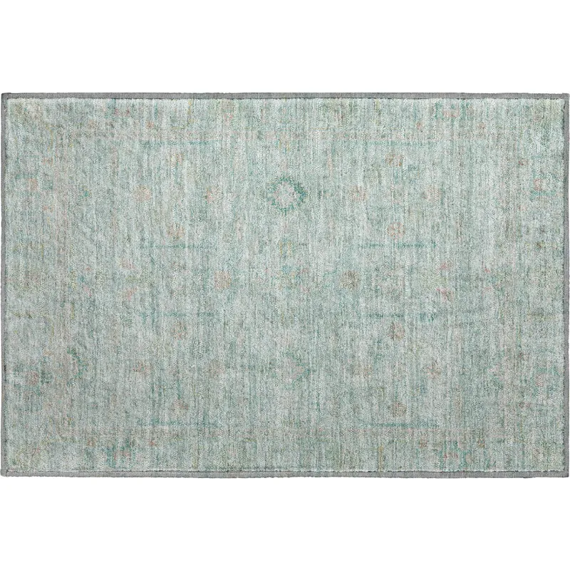 Luxury Washable Indoor/Outdoor Ravenna Sky 1\'8\" x 2\'6\" Rug