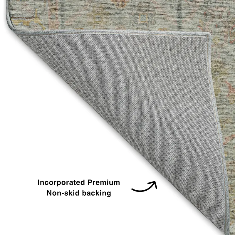 Luxury Washable Indoor/Outdoor Ravenna Taupe 2\'6\" x 3\'10\" Rug