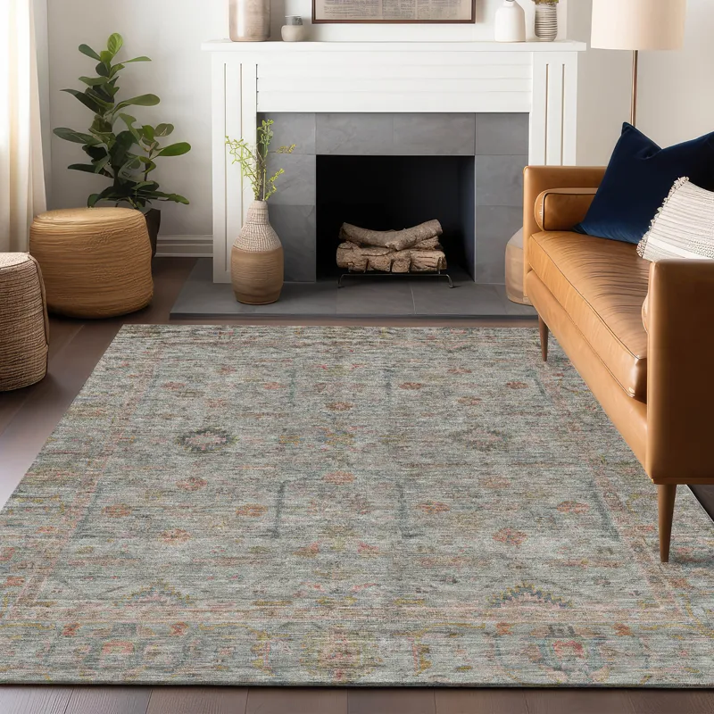 Luxury Washable Indoor/Outdoor Ravenna Taupe 2\'6\" x 3\'10\" Rug