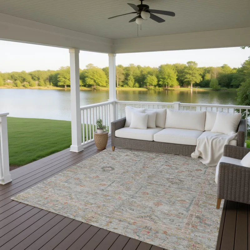 Luxury Washable Indoor/Outdoor Ravenna Taupe 2\'6\" x 3\'10\" Rug