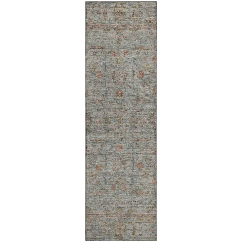 Luxury Washable Indoor/Outdoor Ravenna Taupe 2\'3\" x 7\'6\" Runner Rug