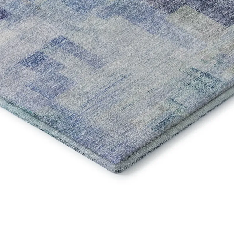 Luxury Washable Indoor/Outdoor Ravenna Blue 9\' x 12\' Rug