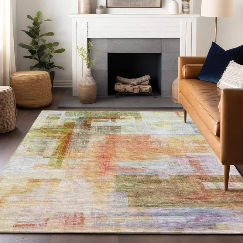 Luxury Washable Indoor/Outdoor Ravenna Coral 8\' x 10\' Rug