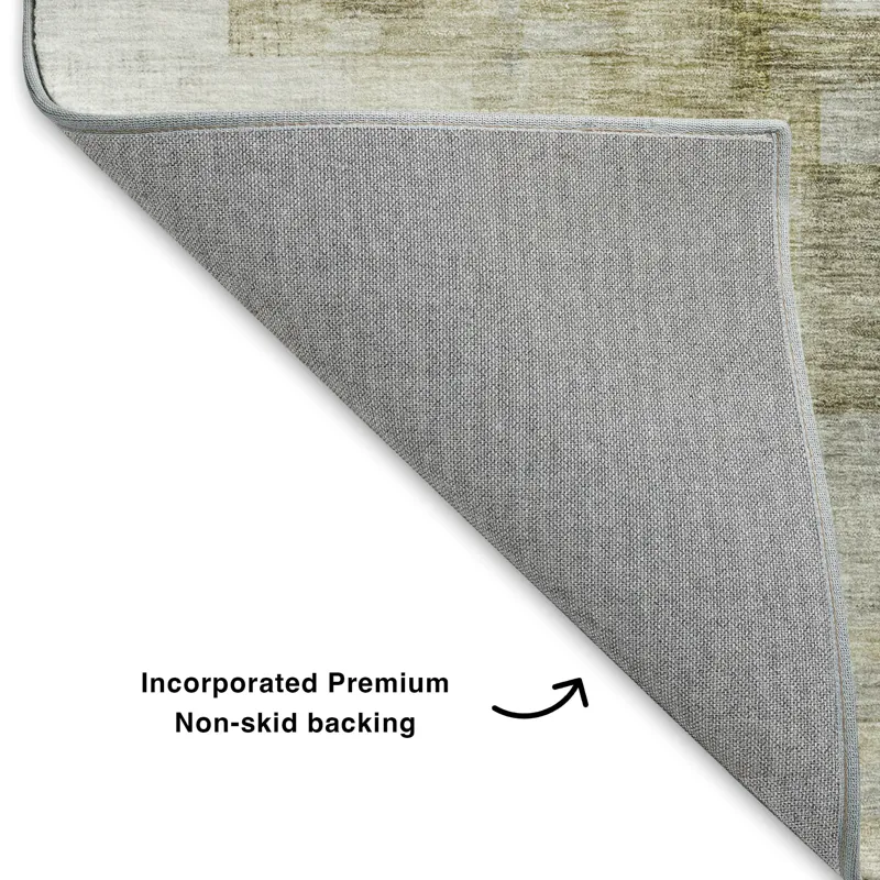Luxury Washable Indoor/Outdoor Ravenna Taupe 8\' x 8\' Round Rug