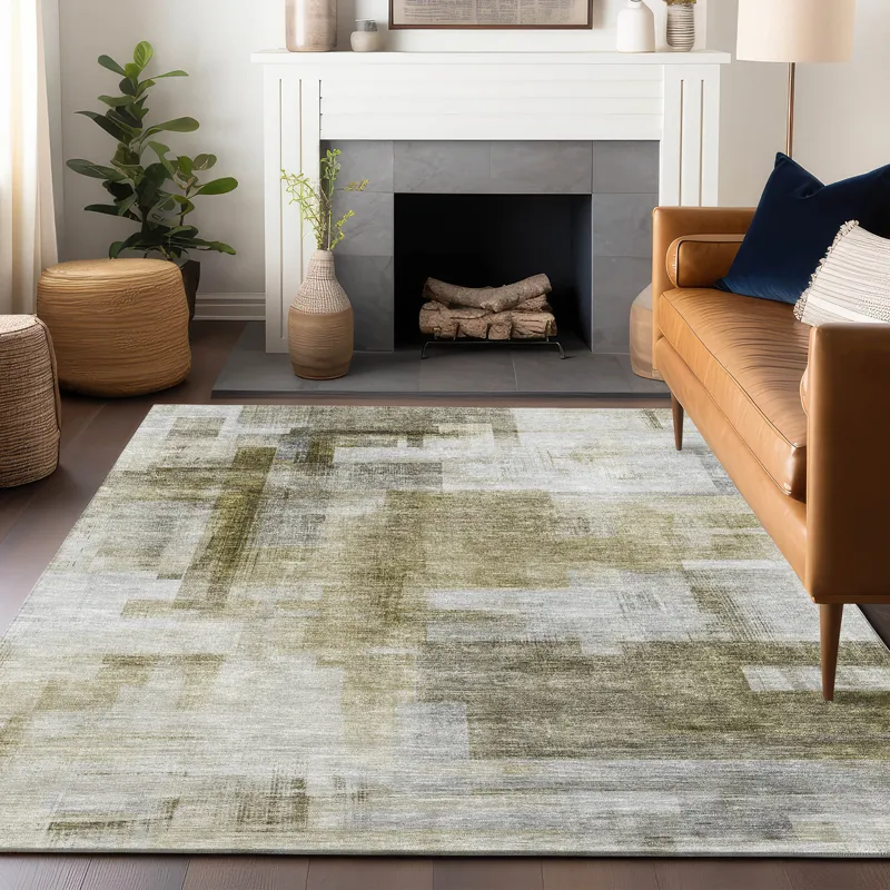 Luxury Washable Indoor/Outdoor Ravenna Taupe 5\' x 7\'6\" Rug