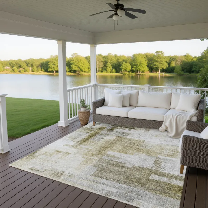 Luxury Washable Indoor/Outdoor Ravenna Taupe 5\' x 7\'6\" Rug