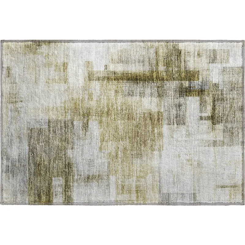 Luxury Washable Indoor/Outdoor Ravenna Taupe 1\'8\" x 2\'6\" Rug