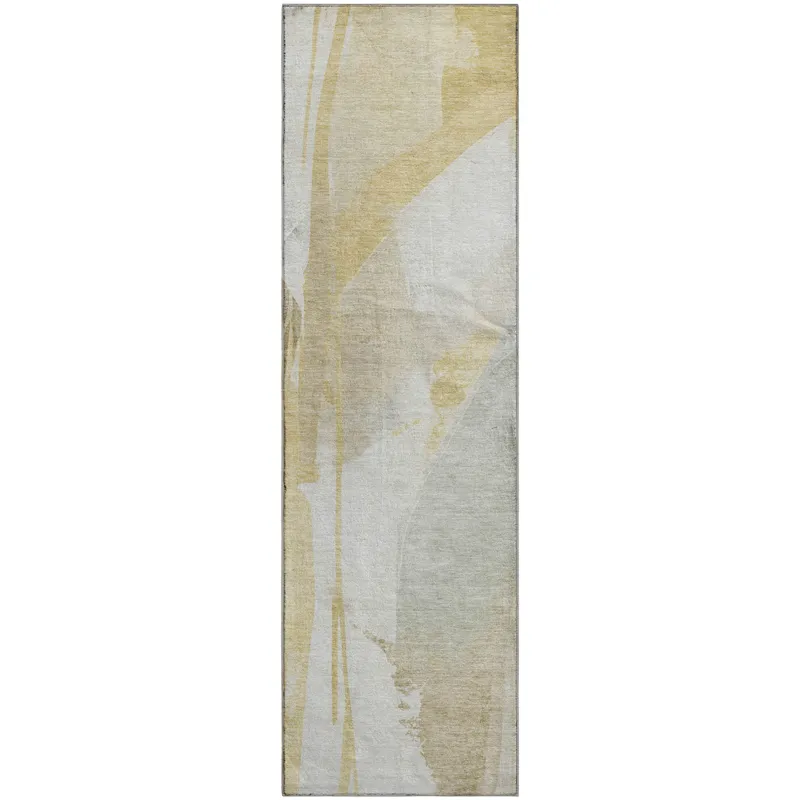 Luxury Washable Indoor/Outdoor Ravenna Beige 2\'3\" x 7\'6\" Runner Rug