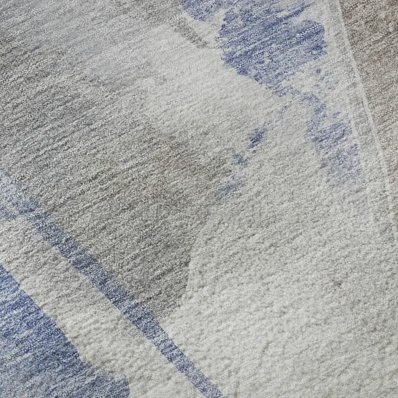 Luxury Washable Indoor/Outdoor Ravenna Denim 2\'3\" x 7\'6\" Runner Rug