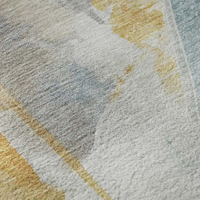 Luxury Washable Indoor/Outdoor Ravenna Gold 2\'6\" x 3\'10\" Rug
