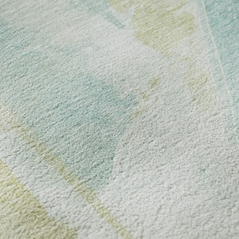 Luxury Washable Indoor/Outdoor Ravenna Teal 1\'8\" x 2\'6\" Rug
