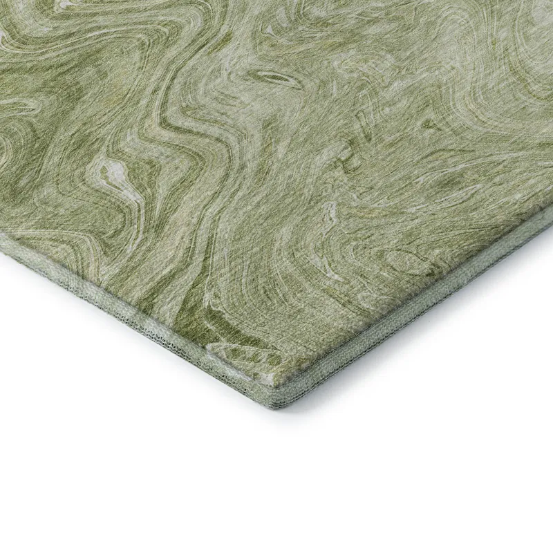 Luxury Washable Indoor/Outdoor Ravenna Sage 1\'8\" x 2\'6\" Rug