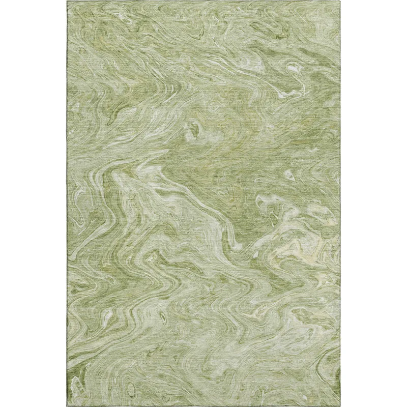 Luxury Washable Indoor/Outdoor Ravenna Sage 10\' x 14\' Rug
