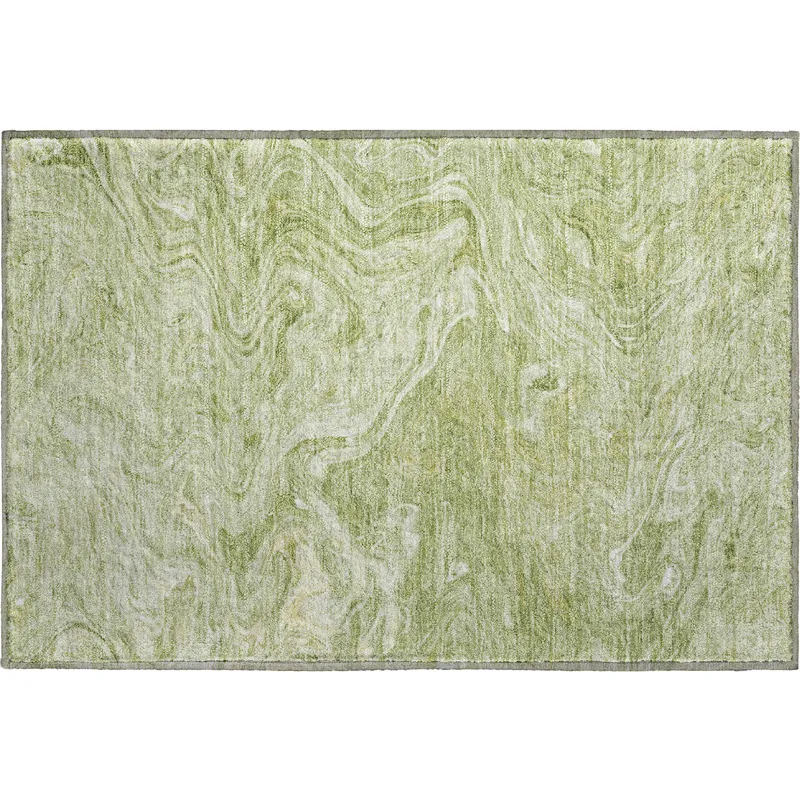Luxury Washable Indoor/Outdoor Ravenna Sage 1\'8\" x 2\'6\" Rug