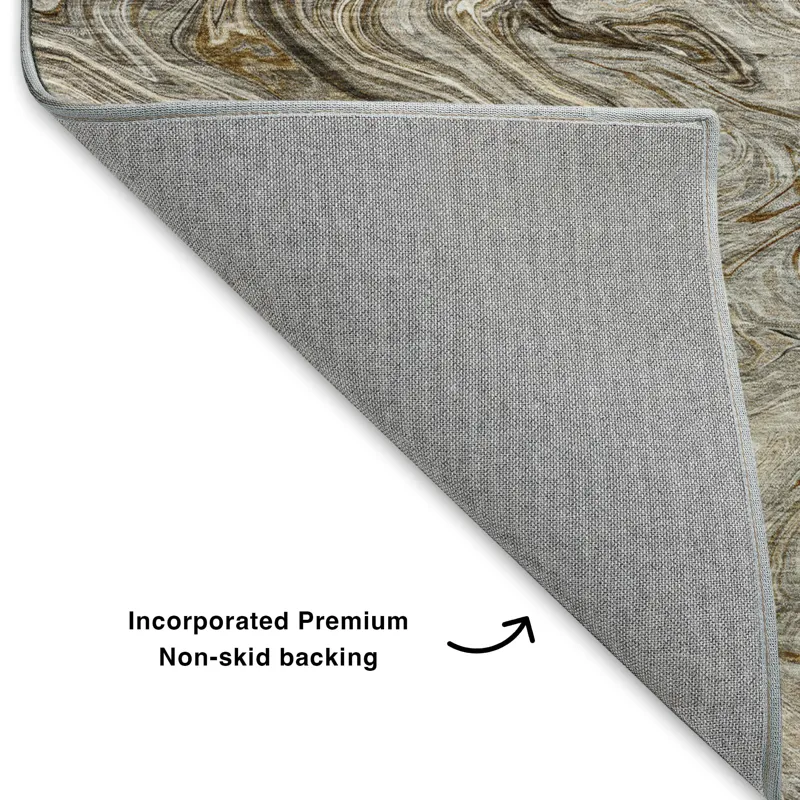 Luxury Washable Indoor/Outdoor Ravenna Taupe 8\' x 10\' Rug