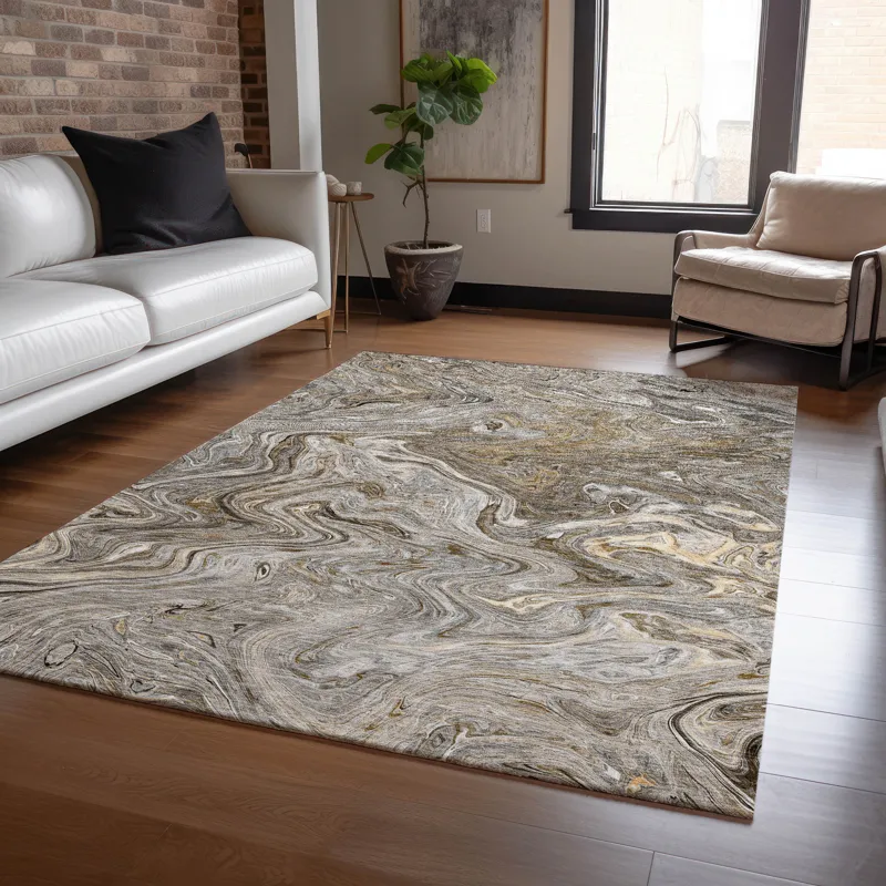 Luxury Washable Indoor/Outdoor Ravenna Taupe 8\' x 10\' Rug