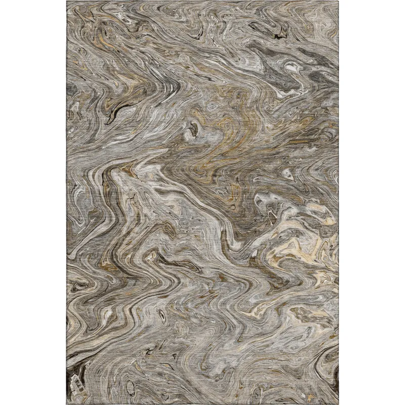 Luxury Washable Indoor/Outdoor Ravenna Taupe 8\' x 10\' Rug