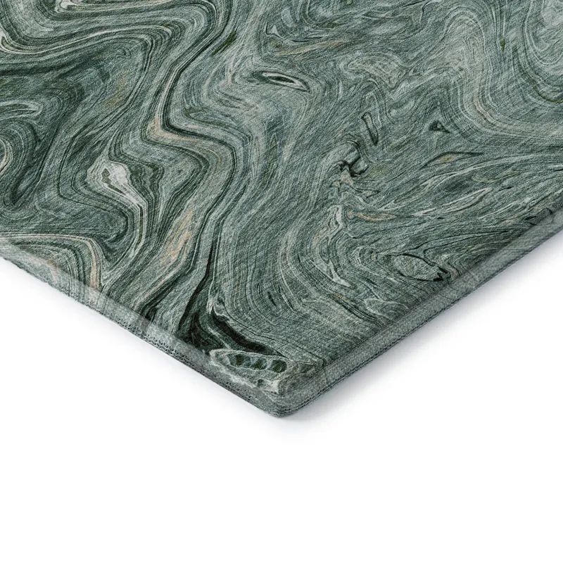 Luxury Washable Indoor/Outdoor Ravenna Teal 9\' x 12\' Rug