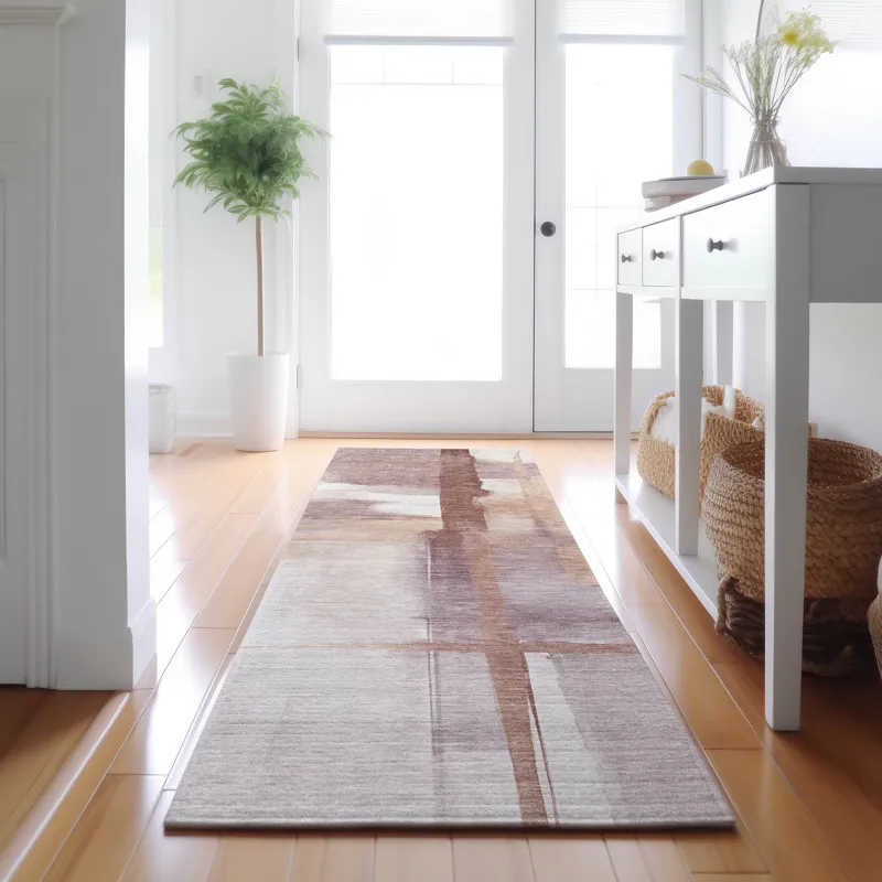 Luxury Washable Indoor/Outdoor Ravenna Blush 2\'3\" x 7\'6\" Runner Rug