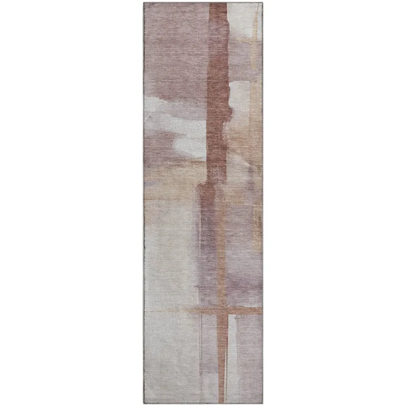Luxury Washable Indoor/Outdoor Ravenna Blush 2\'3\" x 7\'6\" Runner Rug