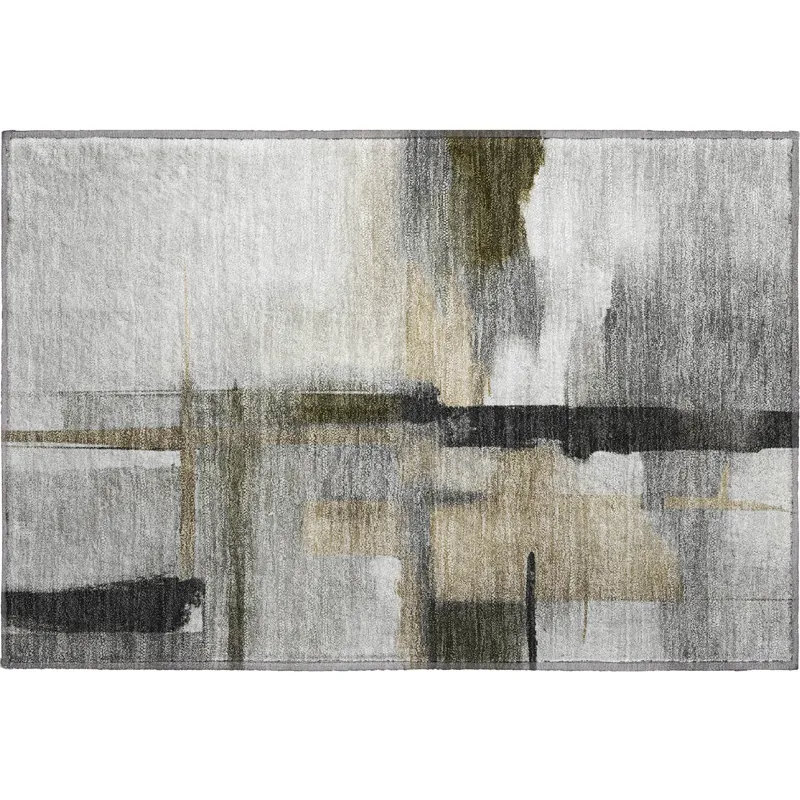 Luxury Washable Indoor/Outdoor Ravenna Gray 1\'8\" x 2\'6\" Rug