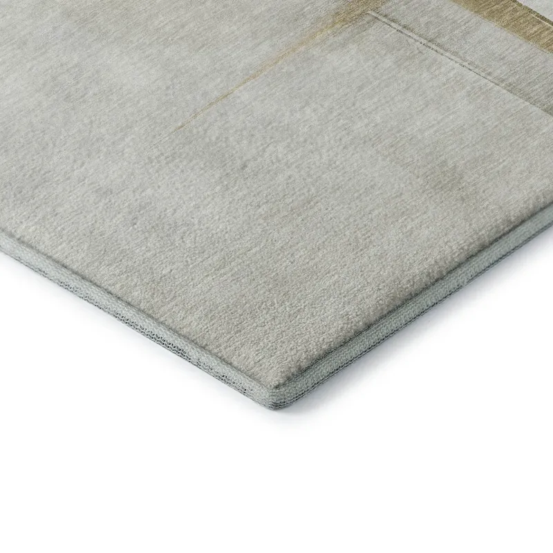 Luxury Washable Indoor/Outdoor Ravenna Putty 3\' x 5\' Rug