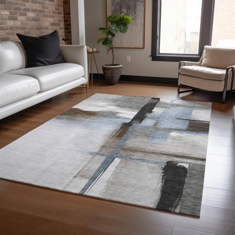 Luxury Washable Indoor/Outdoor Ravenna Taupe 3\' x 5\' Rug