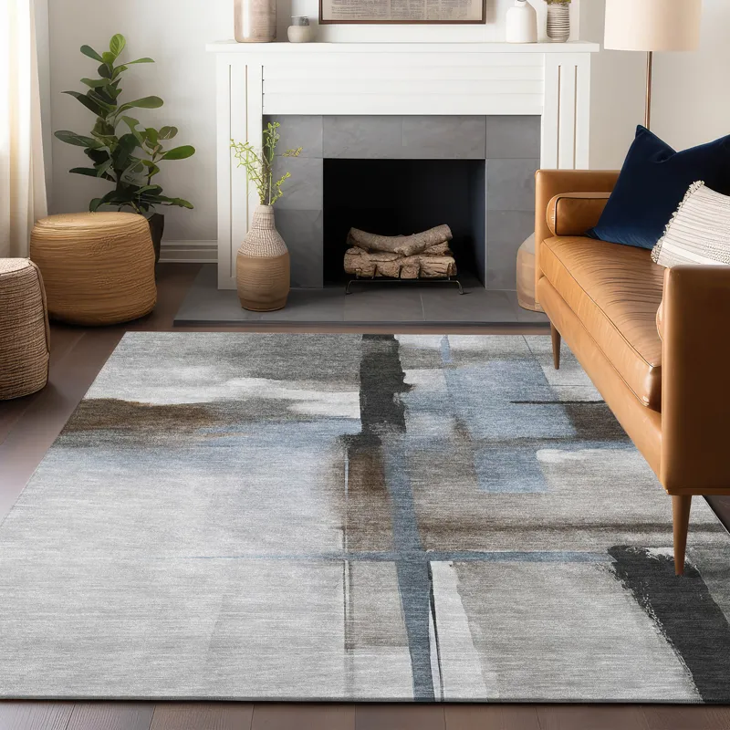Luxury Washable Indoor/Outdoor Ravenna Taupe 3\' x 5\' Rug