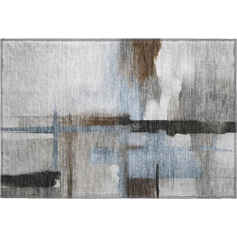 Luxury Washable Indoor/Outdoor Ravenna Taupe 1\'8\" x 2\'6\" Rug