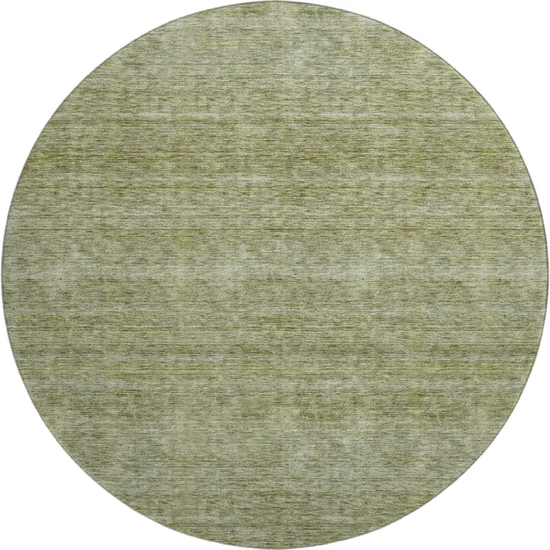 Luxury Washable Indoor/Outdoor Soft Essentials Aloe 8\' x 8\' Round Rug