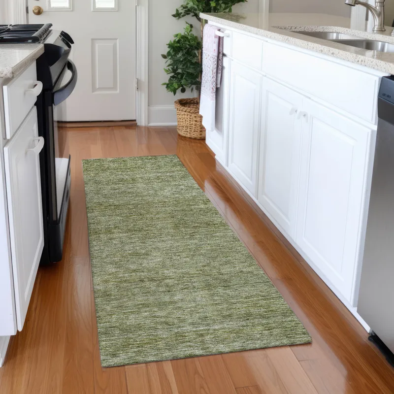 Luxury Washable Indoor/Outdoor Soft Essentials Aloe 2\'3\" x 7\'6\" Runner Rug