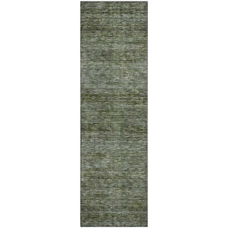Luxury Washable Indoor/Outdoor Soft Essentials Basil 2\'3\" x 7\'6\" Runner Rug