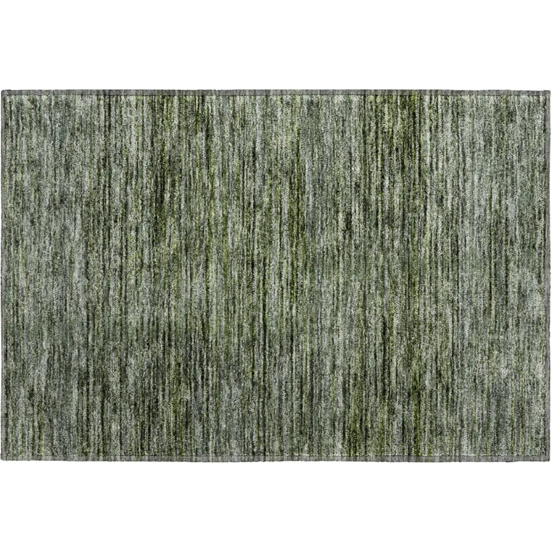 Luxury Washable Indoor/Outdoor Soft Essentials Basil 1\'8\" x 2\'6\" Rug