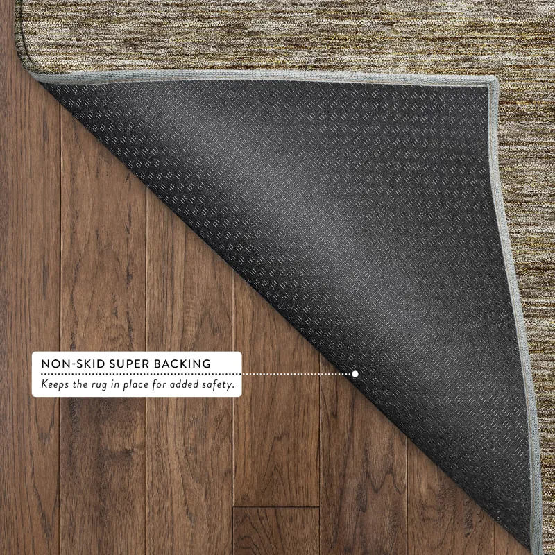 Luxury Washable Indoor/Outdoor Soft Essentials Brown 10\' x 14\' Rug