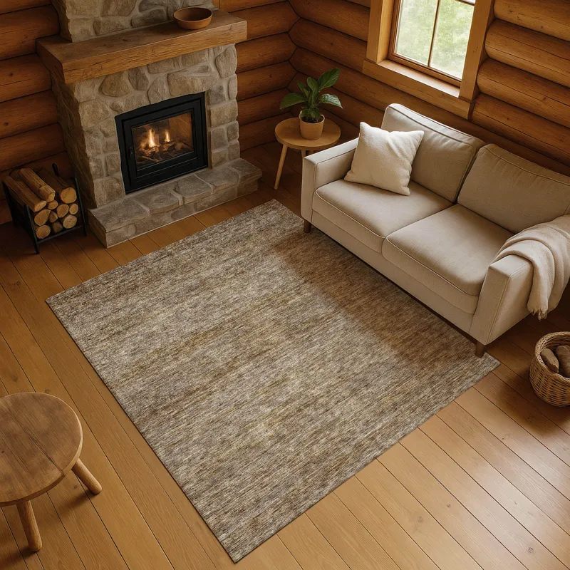 Luxury Washable Indoor/Outdoor Soft Essentials Brown 10\' x 14\' Rug