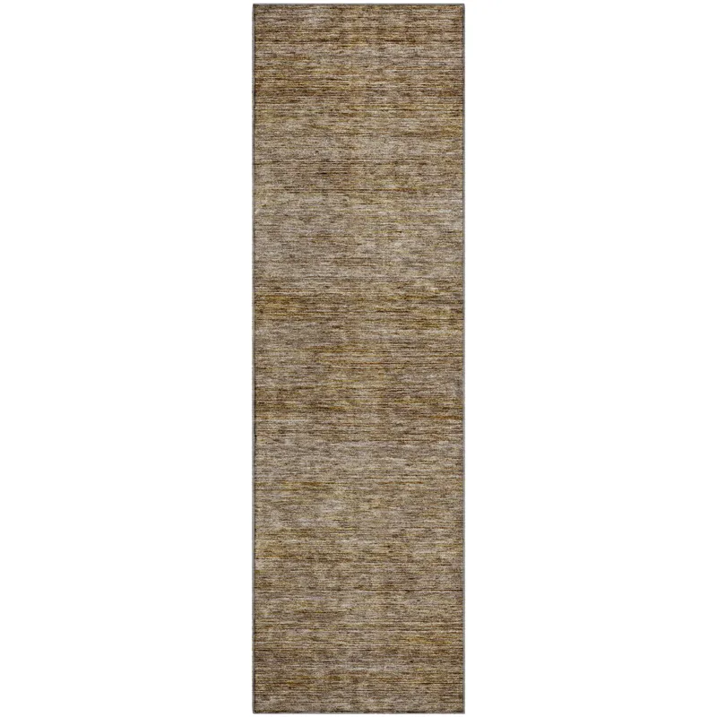 Luxury Washable Indoor/Outdoor Soft Essentials Brown 2\'3\" x 7\'6\" Runner Rug