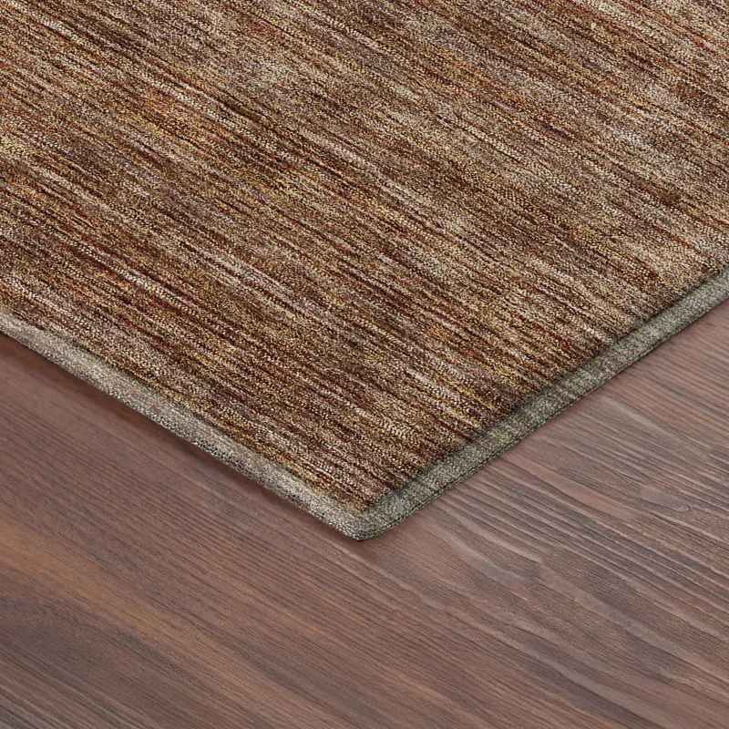 Luxury Washable Indoor/Outdoor Soft Essentials Copper 8\' x 10\' Rug