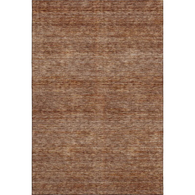 Luxury Washable Indoor/Outdoor Soft Essentials Copper 8\' x 10\' Rug