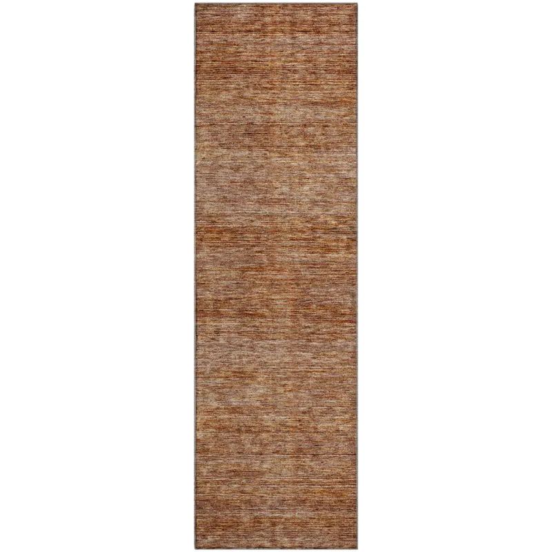 Luxury Washable Indoor/Outdoor Soft Essentials Copper 2\'3\" x 7\'6\" Runner Rug